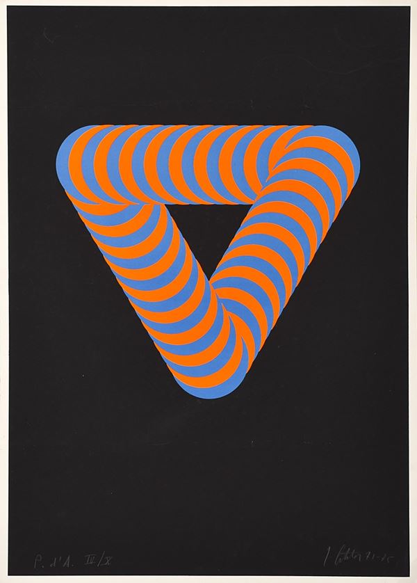 FRANCO COSTALONGA : senza titolo  (1971/75)  - serigrafia es. p.d.a. IV/X - Asta Grafica e Arte Moderna e Contemporanea - I - Fidesarte - Casa d'aste