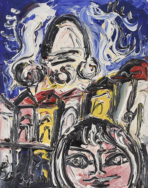GUSTAVO  BOLDRINI : senza titolo  - olio su tela - Auction Graphic, Modern and Contemporary Art - II - Fidesarte - Casa d'aste
