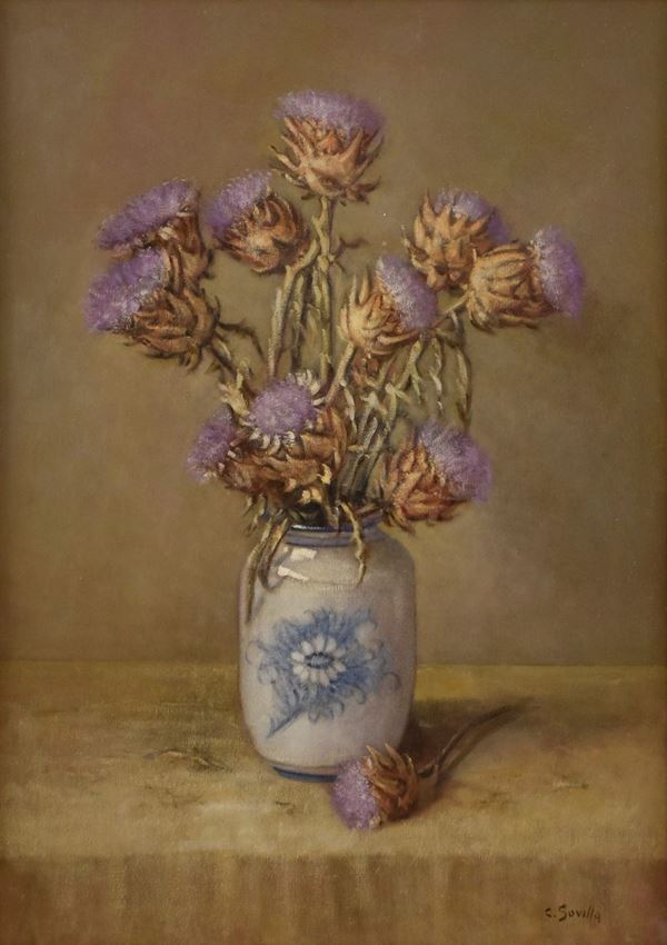 CARLO  SOVILLA - Vaso di fiori