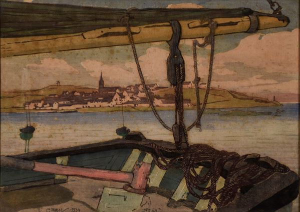 CARL MOSER - Barche (Paesaggio bretone) nr. 69