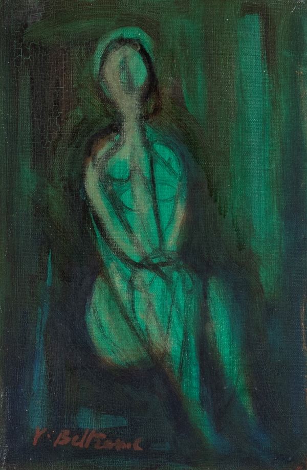 YVAN  BELTRAME : Figura  - olio su tela - Auction Asta a tempo di Arte Moderna e Contemporanea - III - Fidesarte - Casa d'aste
