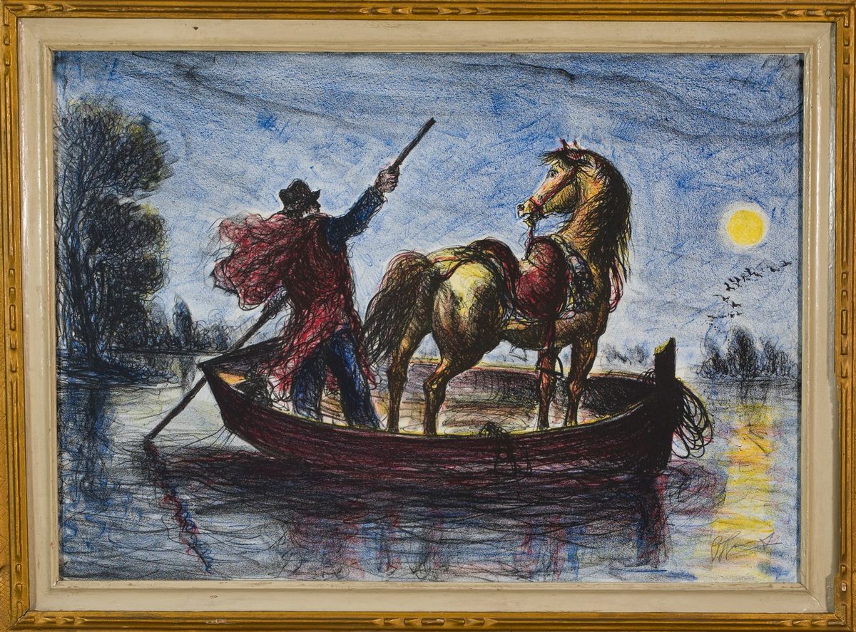 Cavallo sulla barca