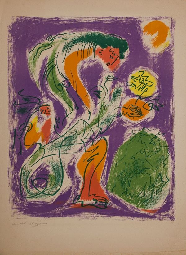 ANDRE'  MASSON : La jeune chimere  (1955)  - litografia es. 30/60 - Asta Asta a tempo di Grafica e Multipli d'Autore - II - Fidesarte - Casa d'aste