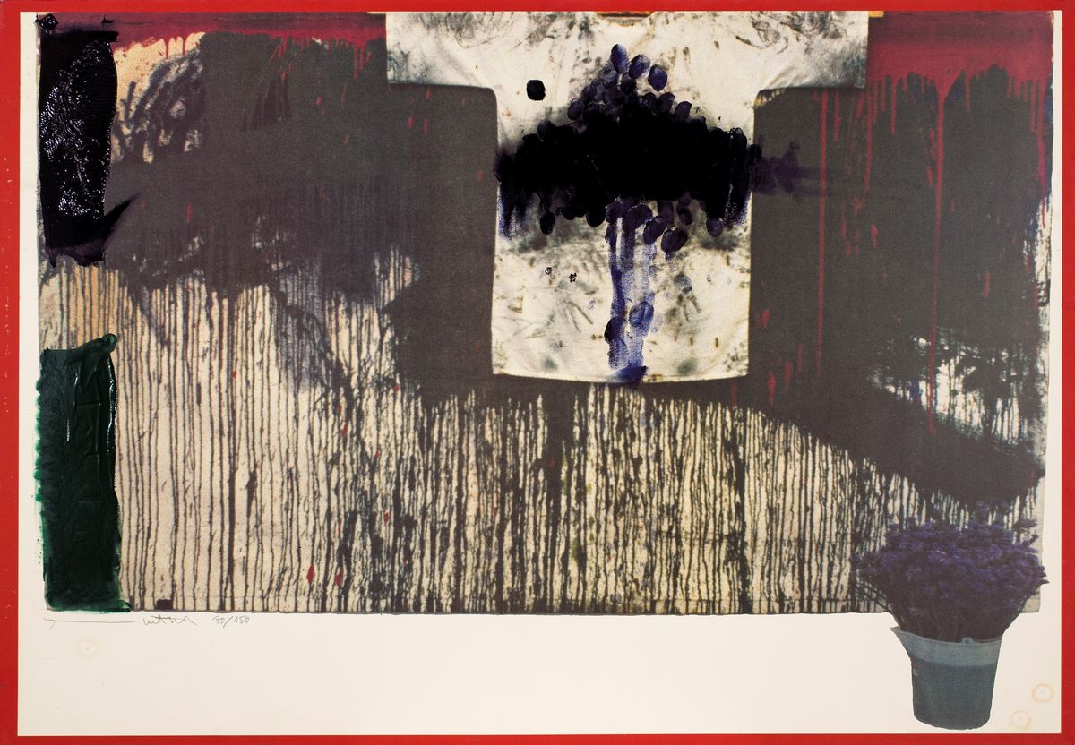 Hermann Nitsch - Uebermalte Bild Lithographien