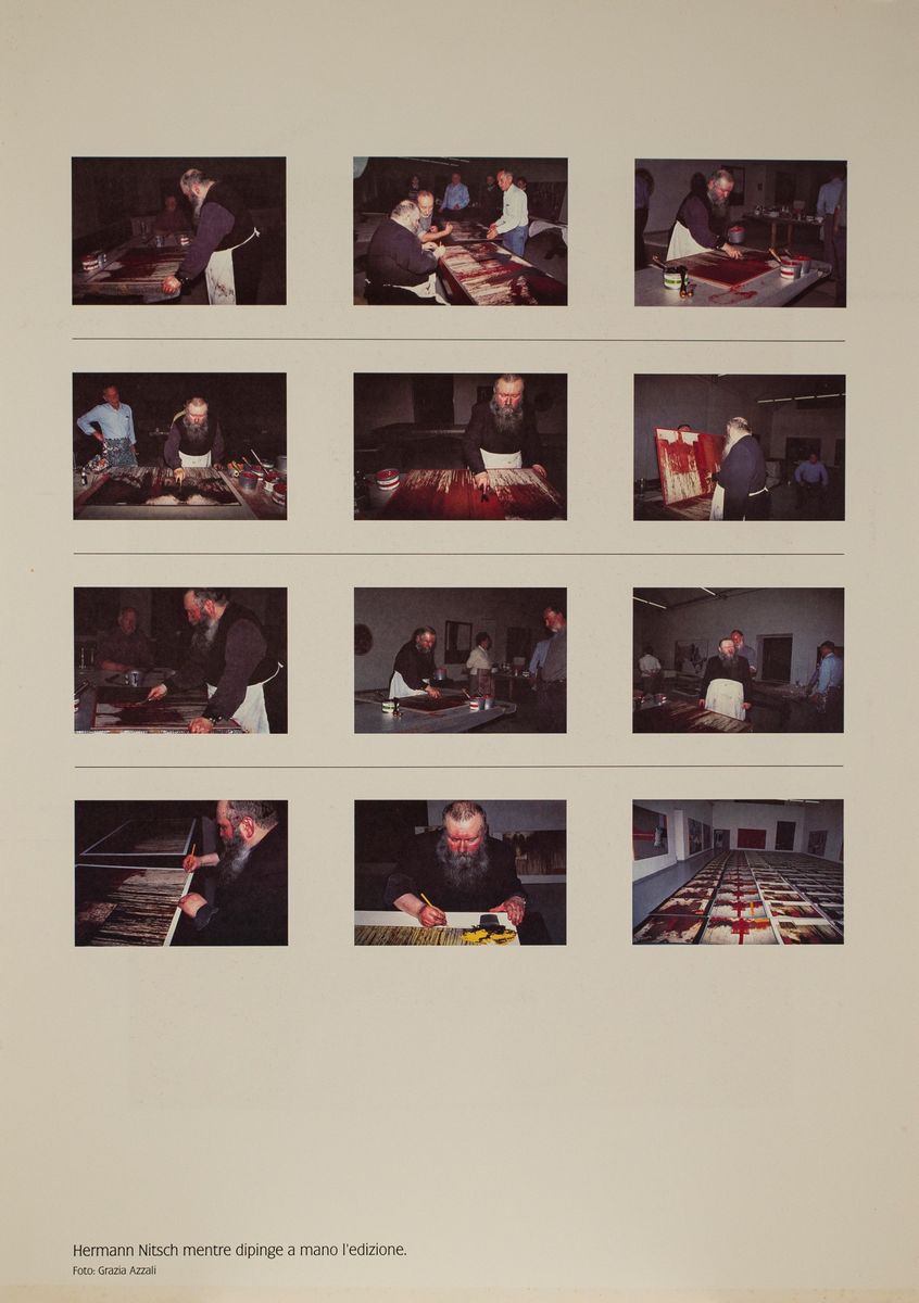 Hermann Nitsch - Uebermalte Bild Lithographien