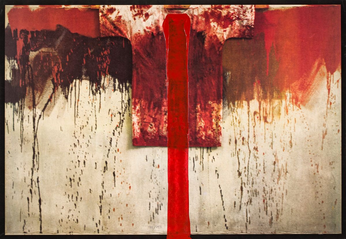 Hermann Nitsch - Uebermalte Bild Lithographien