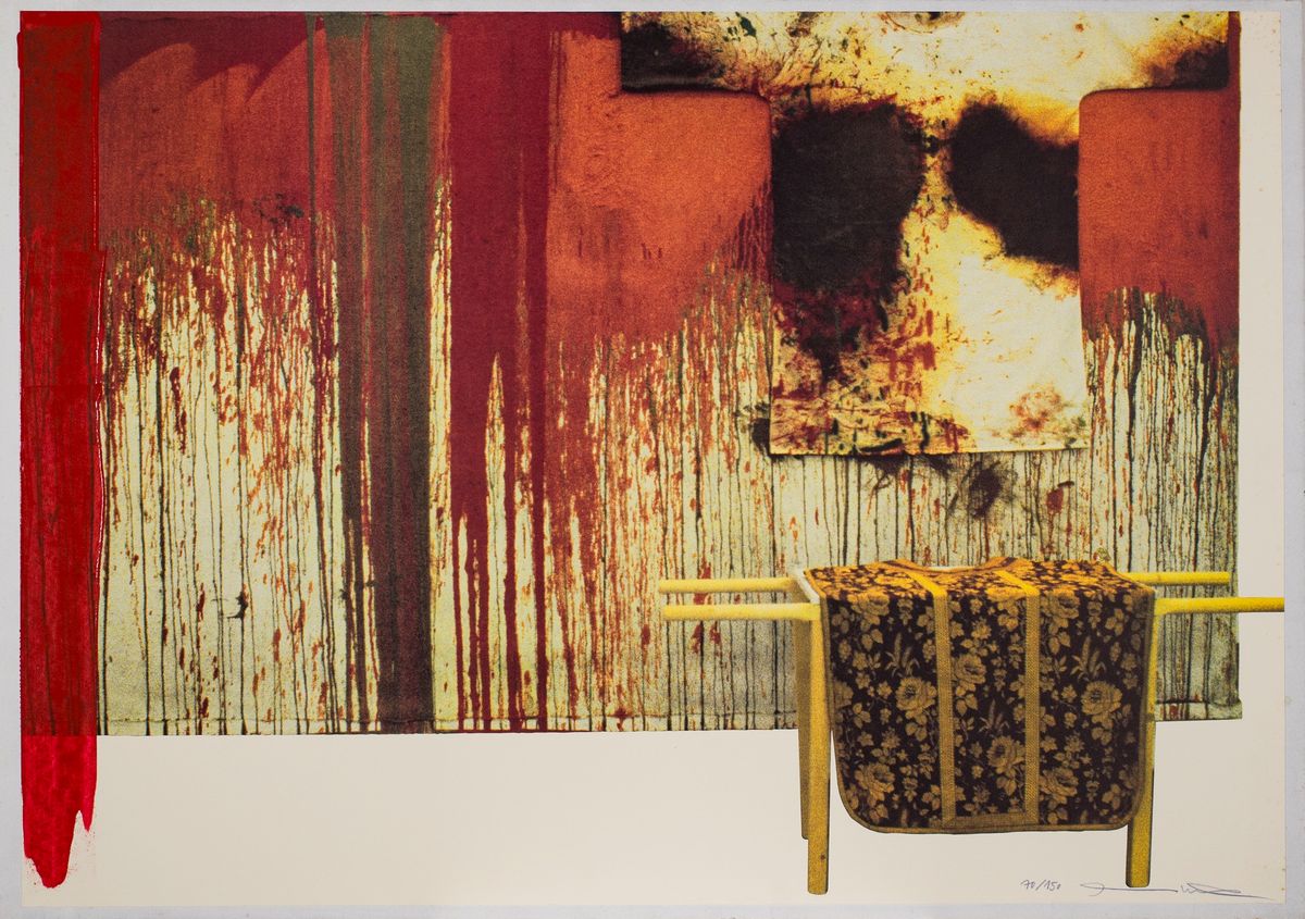 Hermann Nitsch - Uebermalte Bild Lithographien