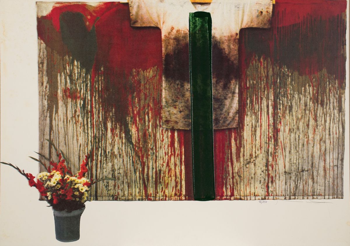 Hermann Nitsch - Uebermalte Bild Lithographien