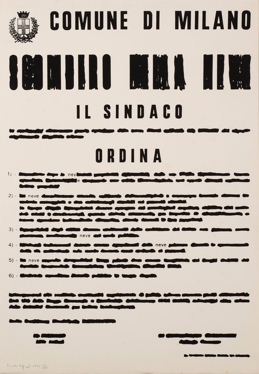 Emilio Isgro' - Poesie Visive e Cancellature