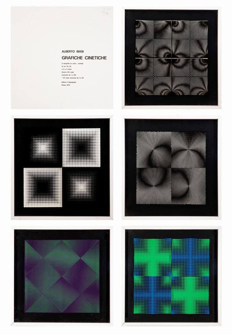 Alberto Biasi - Cartella "grafiche Cinetiche"