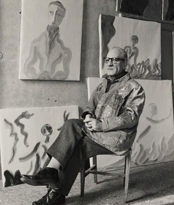 ANONIMO - Virgilio Guidi nello studio