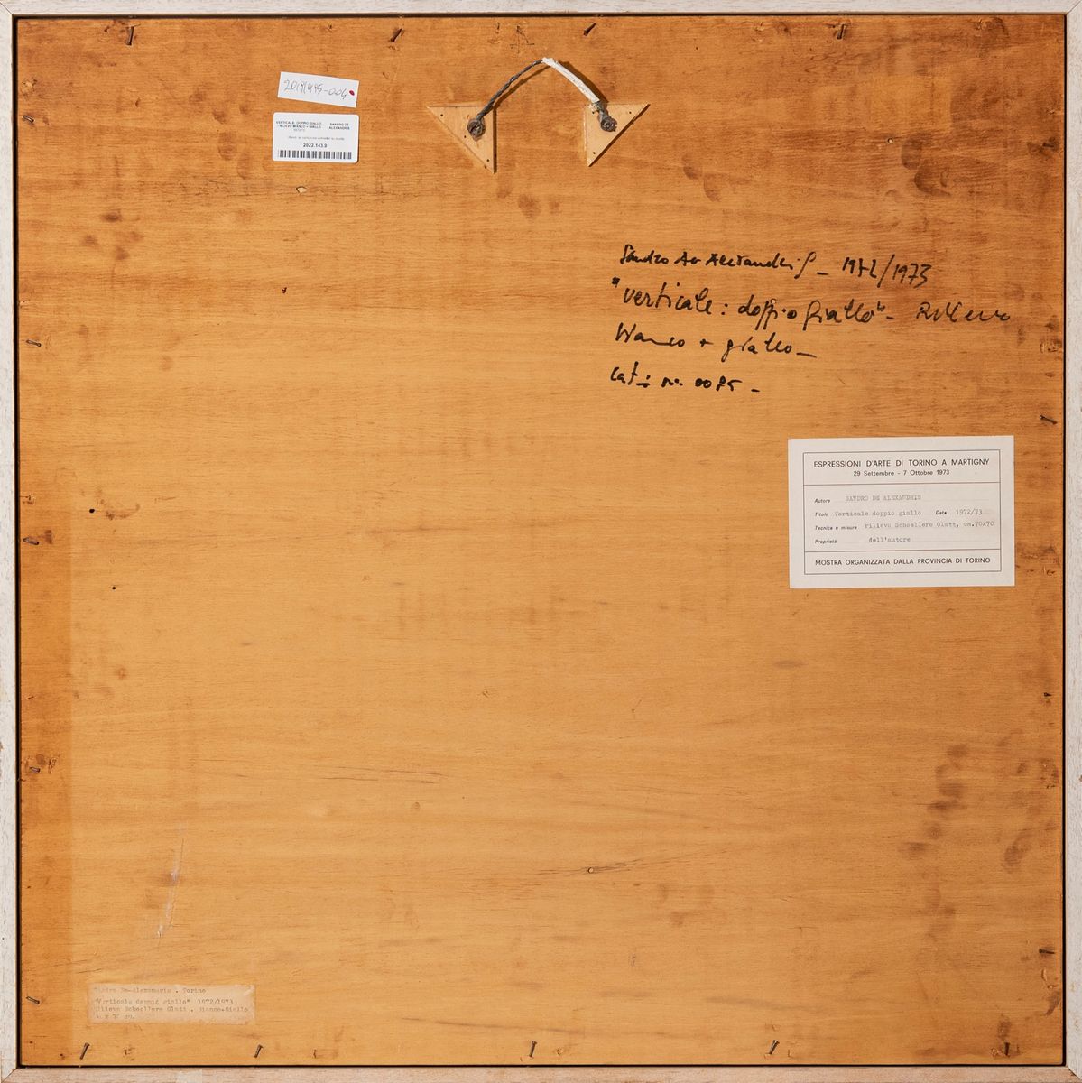 Verticale: doppio giallo - Rilievo bianco + giallo