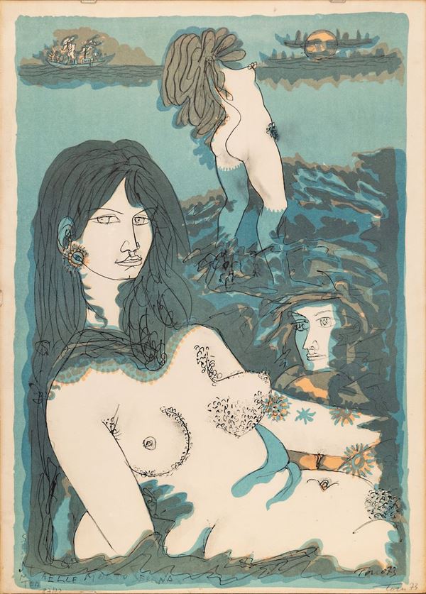 TONO ZANCANARO : Selinuntee   (1973)  - litografia es. 87/100 - Auction Asta a tempo di Grafica e Multipli d'Autore - I - Fidesarte - Casa d'aste