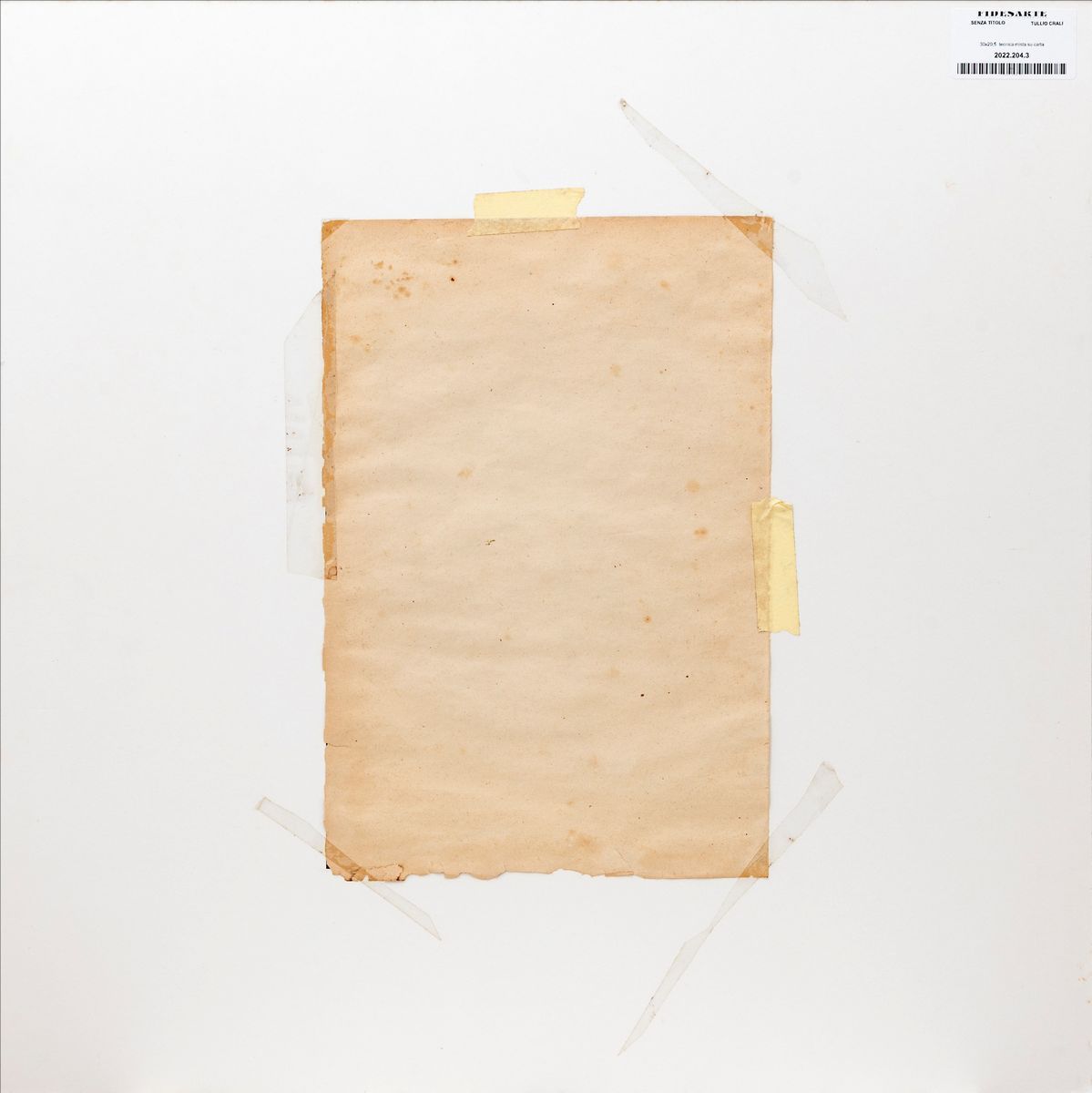 Disegno preparatorio per il dipinto "Trimotore in verticale"