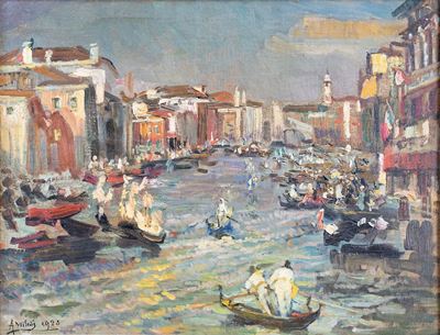 Gondole nel Canal Grande a Venezia
