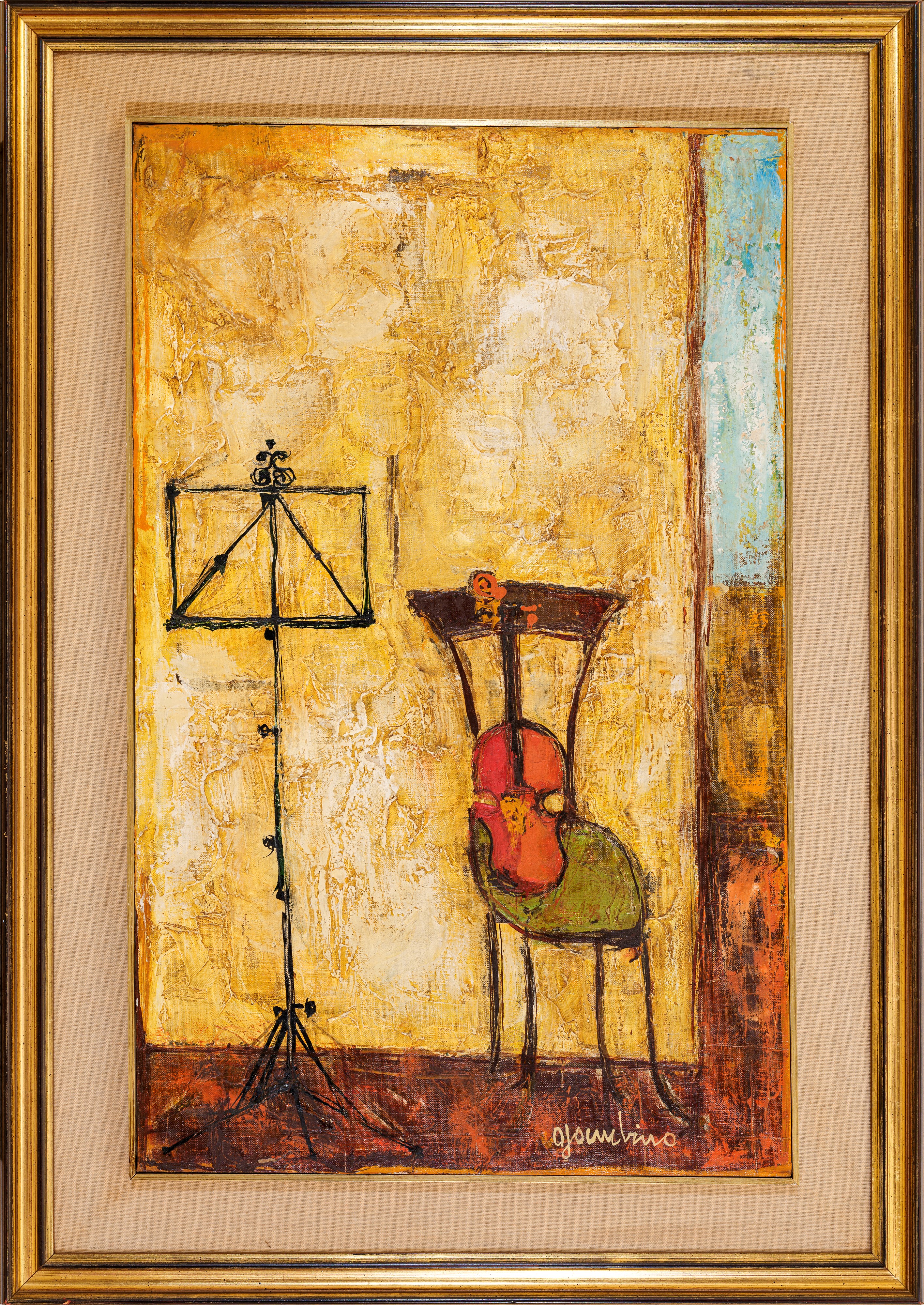 Giuseppe Gambino - Composizione, olio su tela
