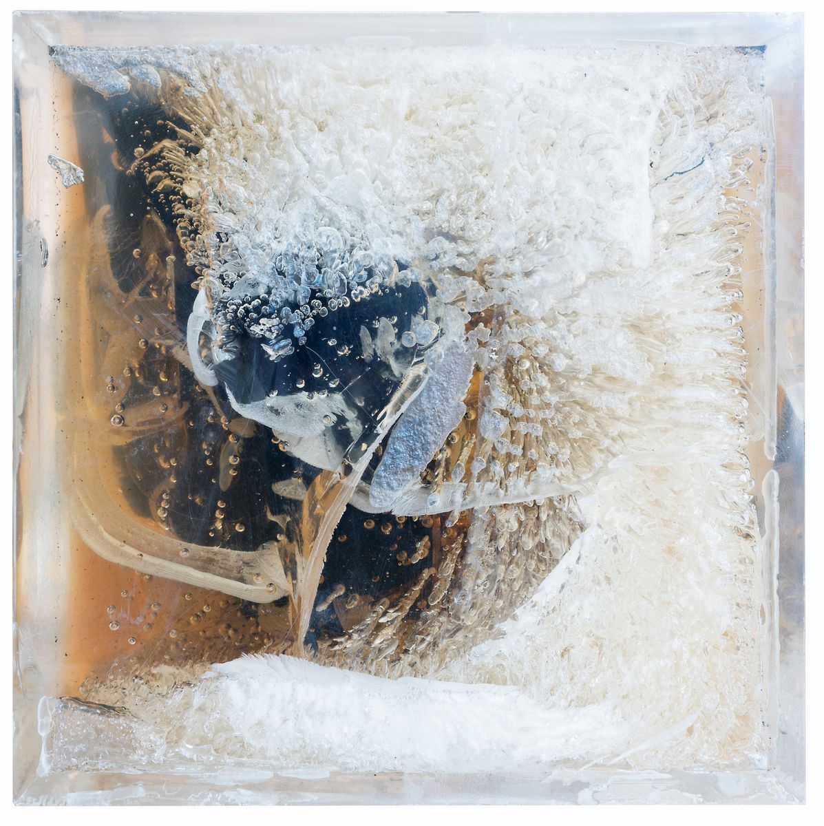 Arman Fernandez - Cube (machine a Ecrire Dans Plexiglass)