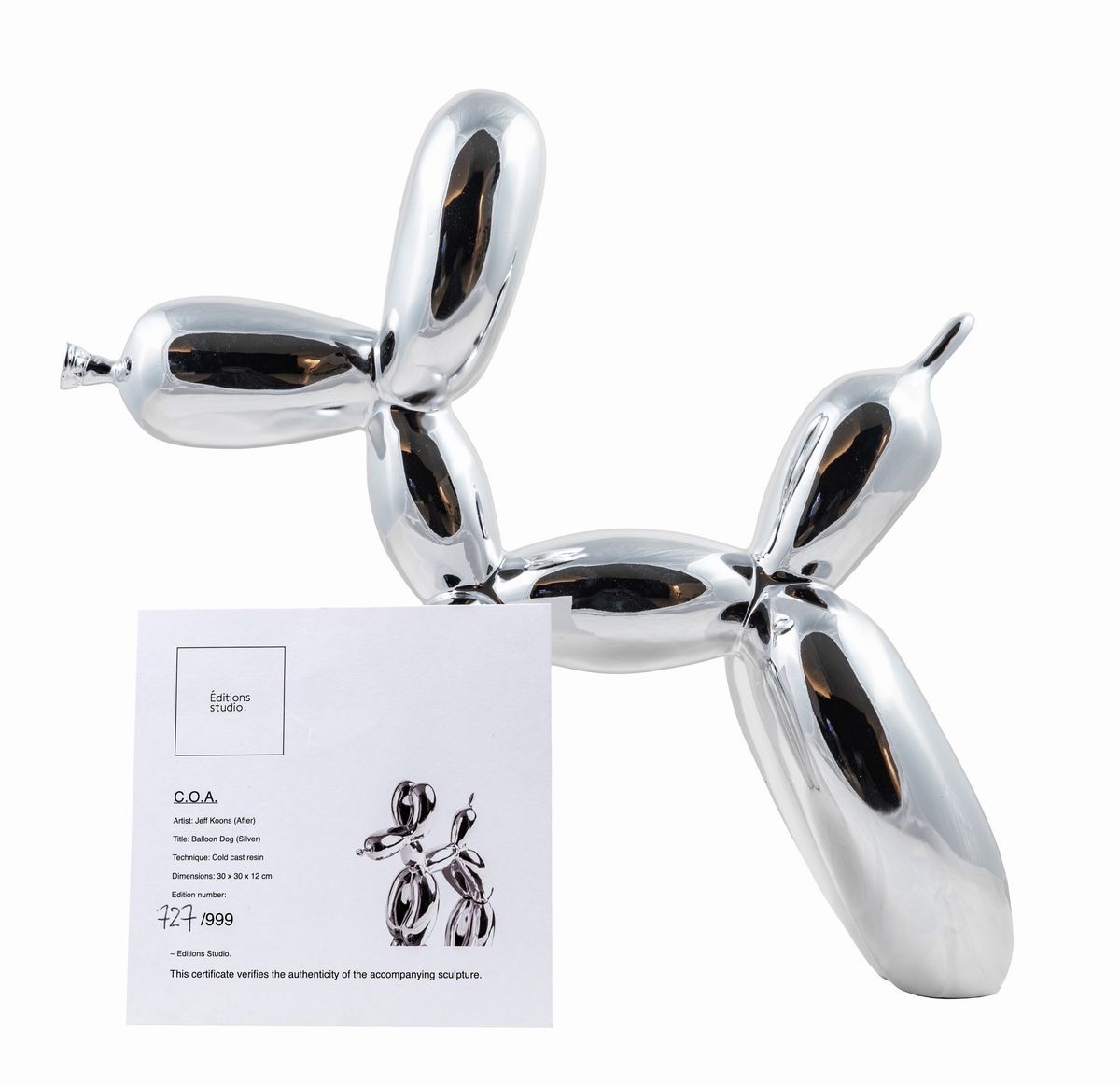 Jeff Koons (after) - Balloon Dog (silver)