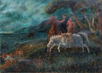 Paesaggio con Cavalieri