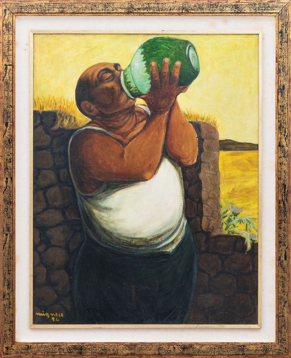 Giuseppe Migneco - Contadino che Si Disseta