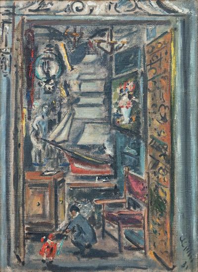 Bottega D'antiquario a Parigi