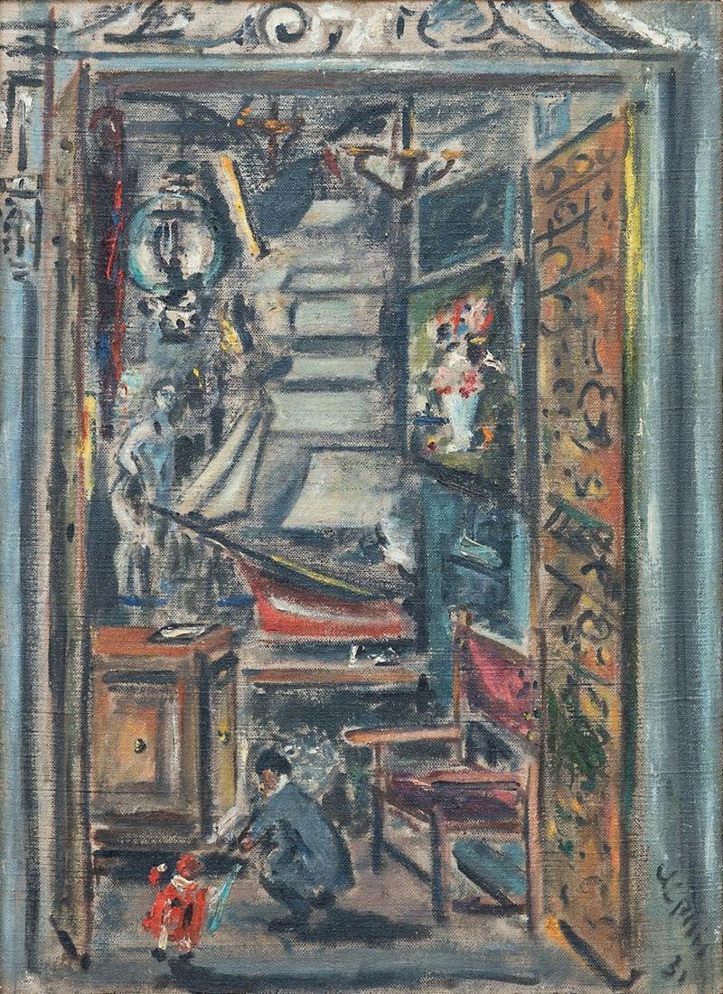 Filippo De Pisis - Bottega D'antiquario a Parigi