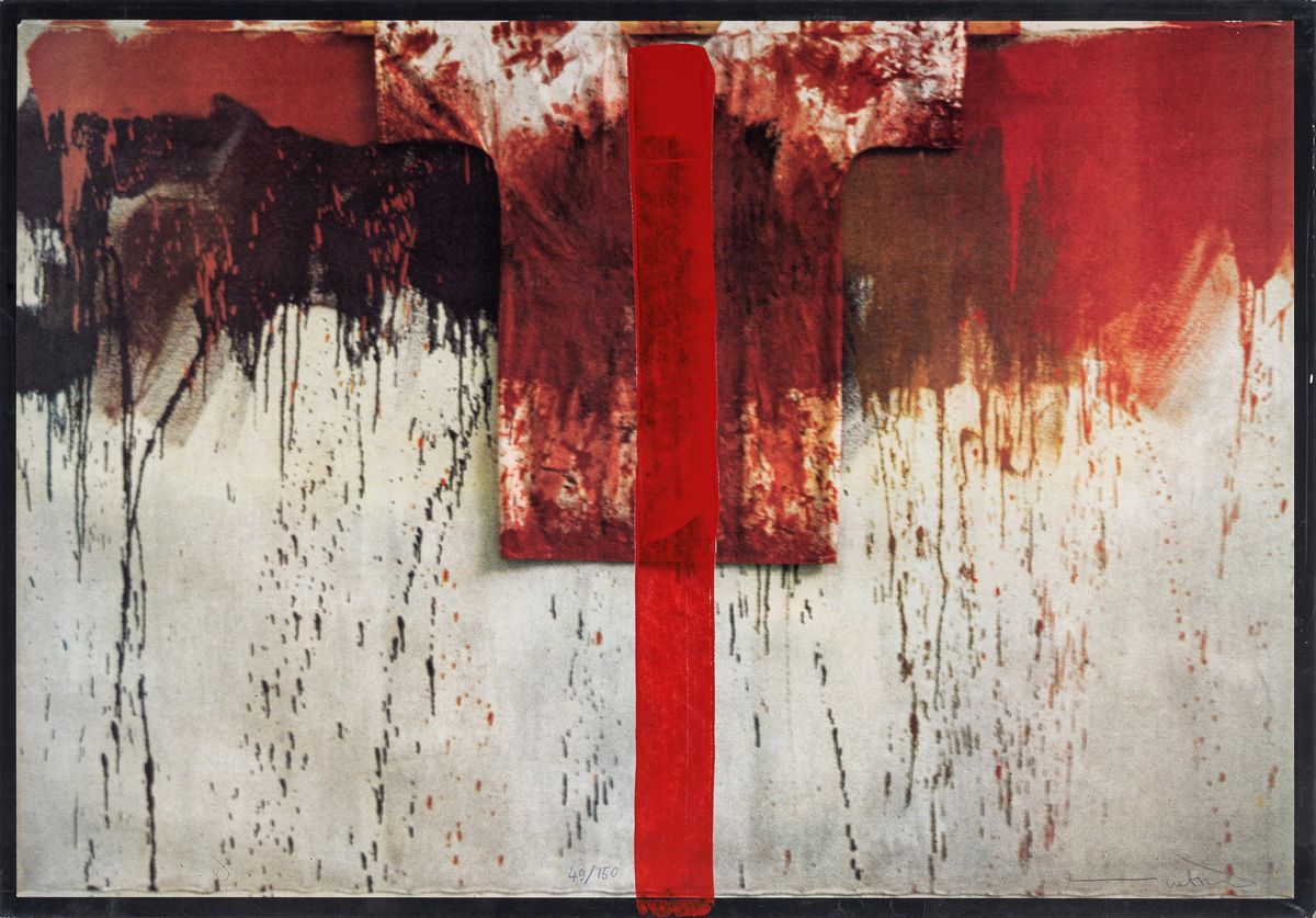 Hermann Nitsch - Uebermalte Bild Lithographien