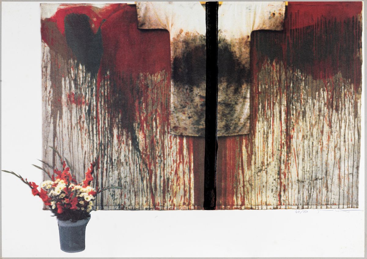 Hermann Nitsch - Uebermalte Bild Lithographien