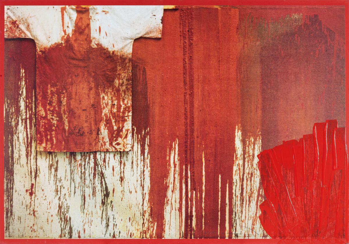 Hermann Nitsch - Uebermalte Bild Lithographien