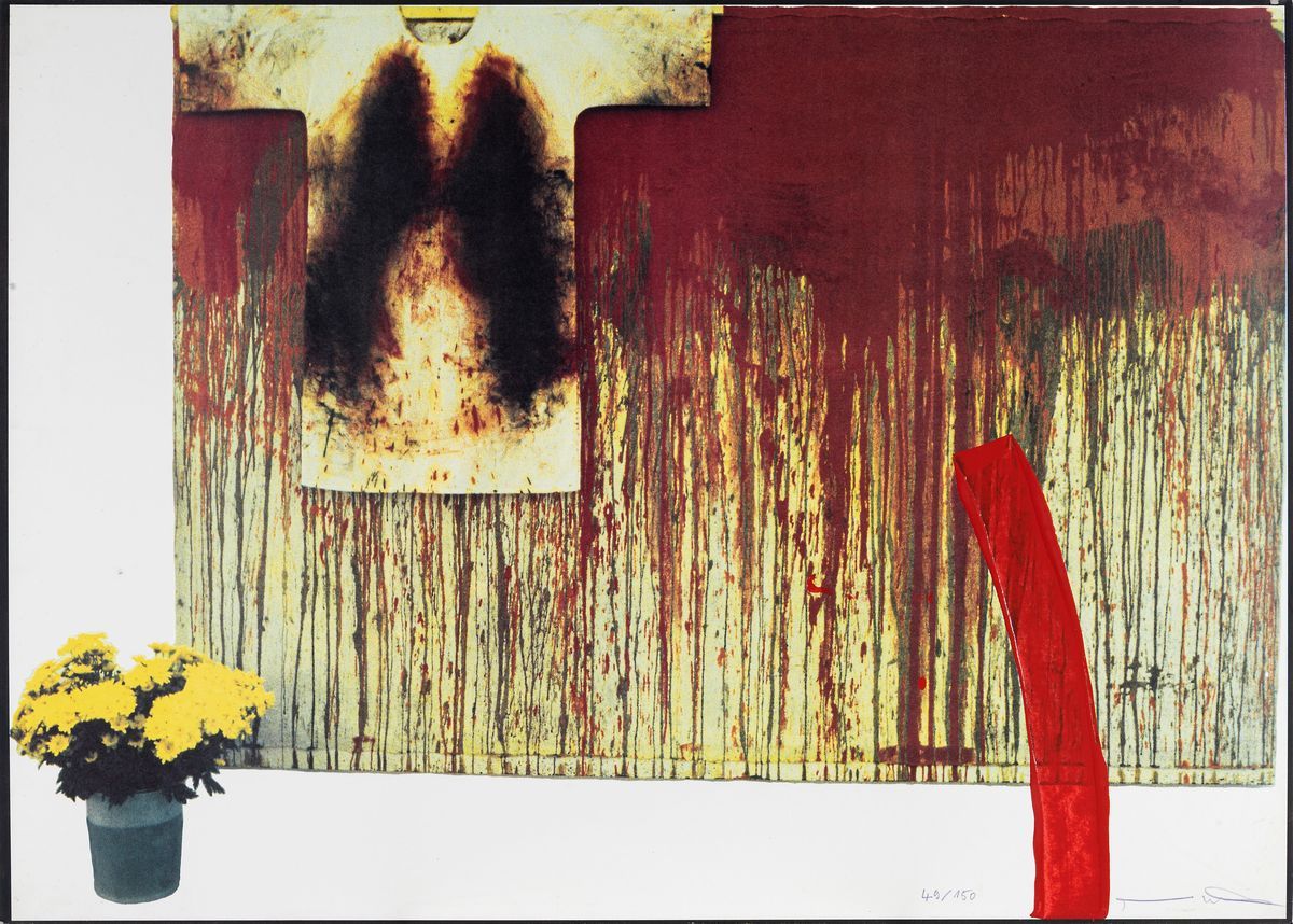 Hermann Nitsch - Uebermalte Bild Lithographien