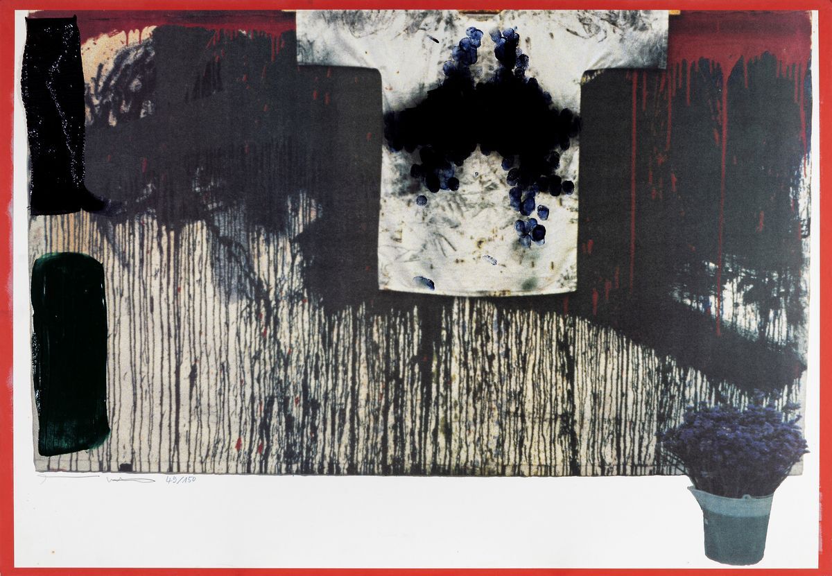 Hermann Nitsch - Uebermalte Bild Lithographien