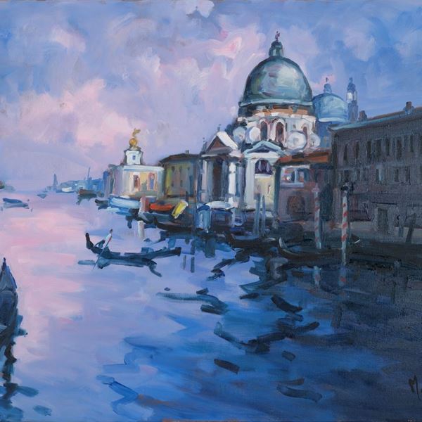 MARIO DE LUCA : Venezia  - olio su tela - Auction Asta a tempo di Arte Moderna e Contemporanea - Fidesarte - Casa d'aste