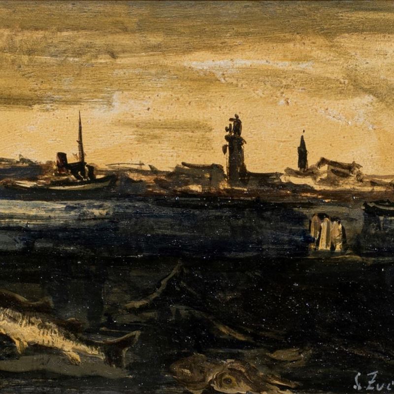 Paesaggio marino con pesci