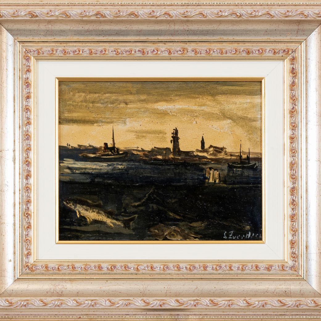 Paesaggio marino con pesci