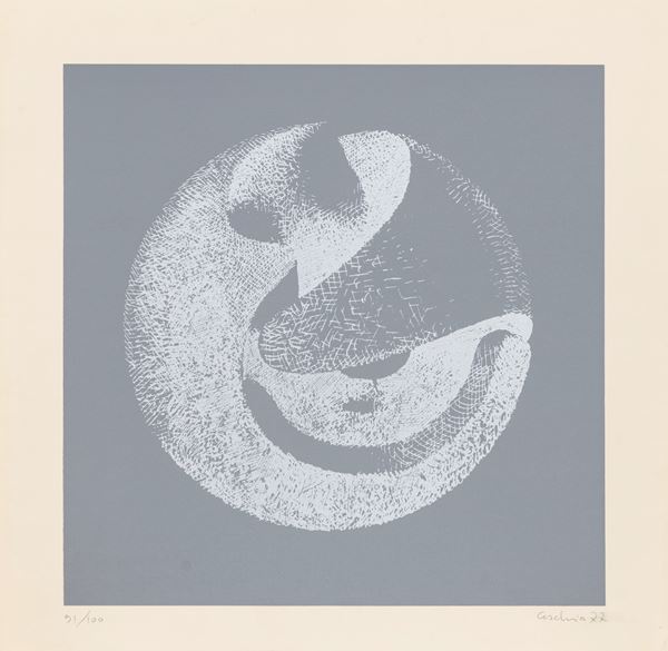 LUCIANO CESCHIA : senza titolo  (1977)  - litografia es. 91/100 - Asta Asta a tempo di multipli d'Autore - Fidesarte - Casa d'aste