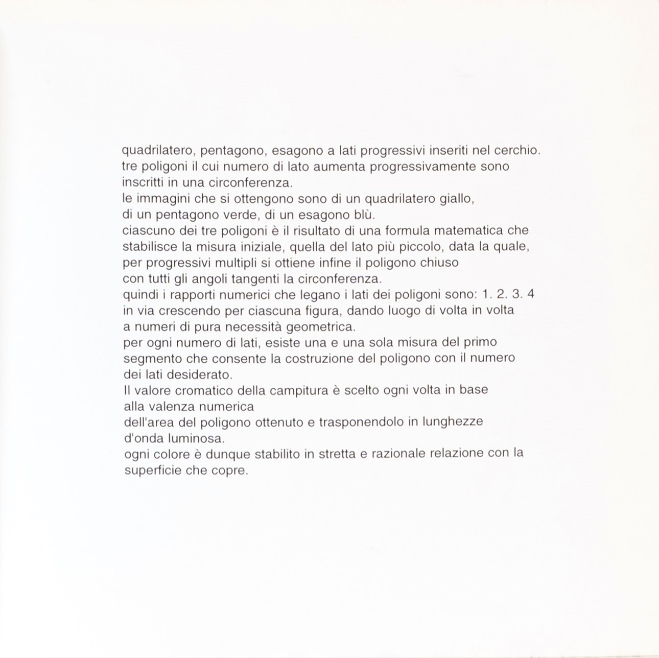 Quadrilatero, pentagono, esagono a lati progressivi inscritti nel cerchio