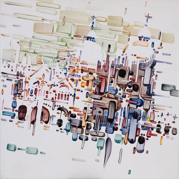 GIUSEPPE LINARDI : senza titolo  (2006)  - olio su tela riportata su tavola - Asta Asta a tempo di Arte Moderna e Contemporanea - Fidesarte - Casa d'aste