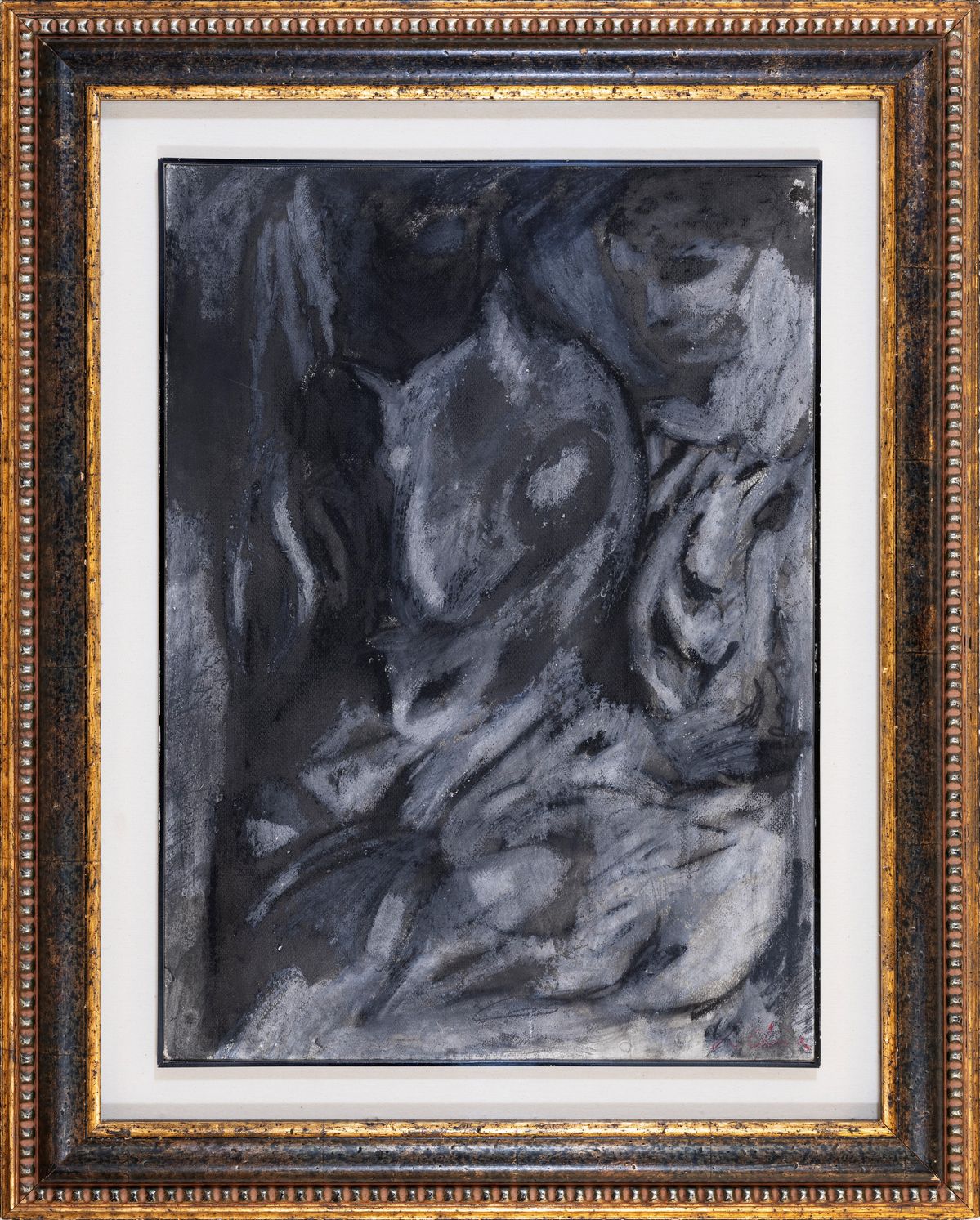 Scultura di giovane a cavallo