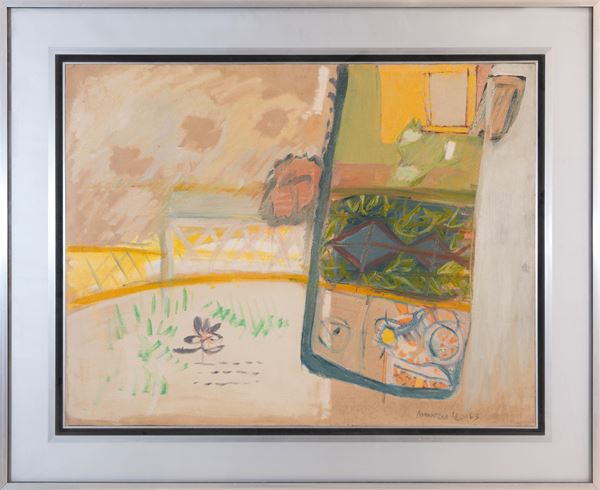 LINO MARZULLI : senza titolo   (1963)  - olio su tela - Asta Asta a tempo di Arte Moderna e Contemporanea - Fidesarte - Casa d'aste