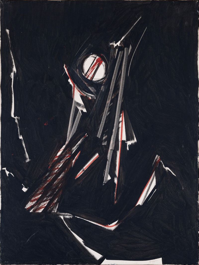 Figura nera in un interno