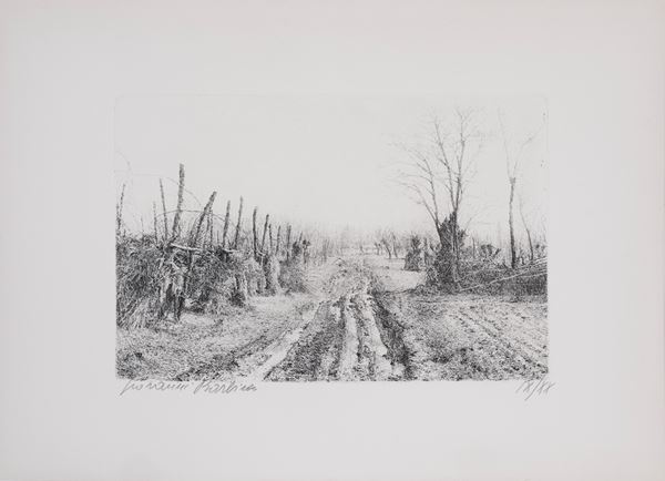GIOVANNI BARBISAN : Winter  (1974)  - etching e.g. IX/XX - Auction Asta a tempo di multipli d'Autore - Fidesarte - Casa d'aste