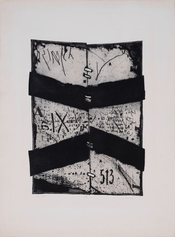 JANEZ BERNIK : without title  (1966)  - etching e.g. it's at. - Auction Asta a tempo di multipli d'Autore - Fidesarte - Casa d'aste