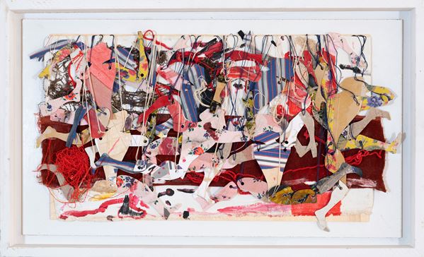 DUBRAVKA LOSIC : without title  (2005)  - mixed media and collage with applications on wood - Auction Asta a tempo di Arte Moderna e Contemporanea - Fidesarte - Casa d'aste