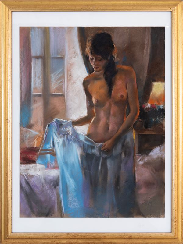 ALVAREZ JOSE' DOMINGO : Naked  - pastel on paper - Auction Asta a tempo di Arte Moderna e Contemporanea - Fidesarte - Casa d'aste