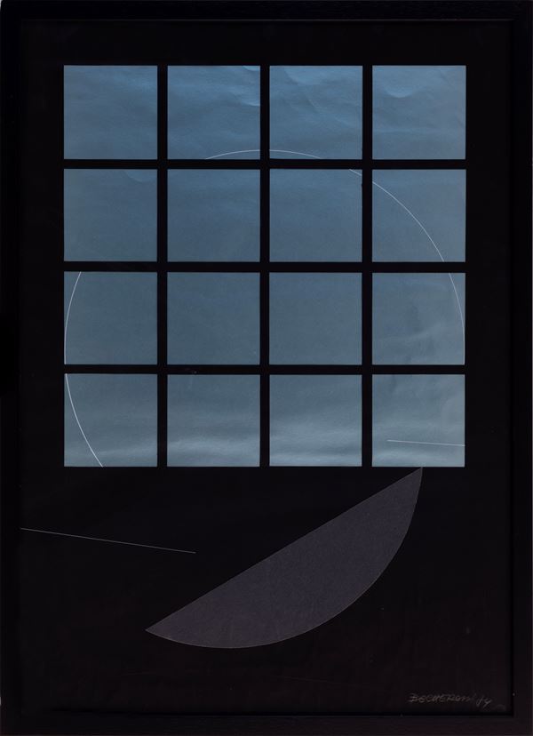 ELVIO BECHERONI : senza titolo  (1974)  - tecnica mista e collage - Asta Asta a tempo di Arte Moderna e Contemporanea - Fidesarte - Casa d'aste