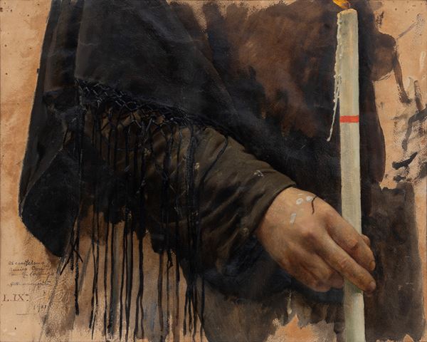 Hand with candle (study for 'Funeral of a Child')