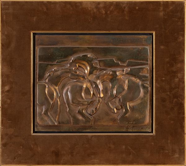 GIANCARLO CARRARO : untitled  (1978)  - bronze sculpture, bas-relief   - Auction Asta a tempo di Arte Moderna e Contemporanea - Fidesarte - Casa d'aste