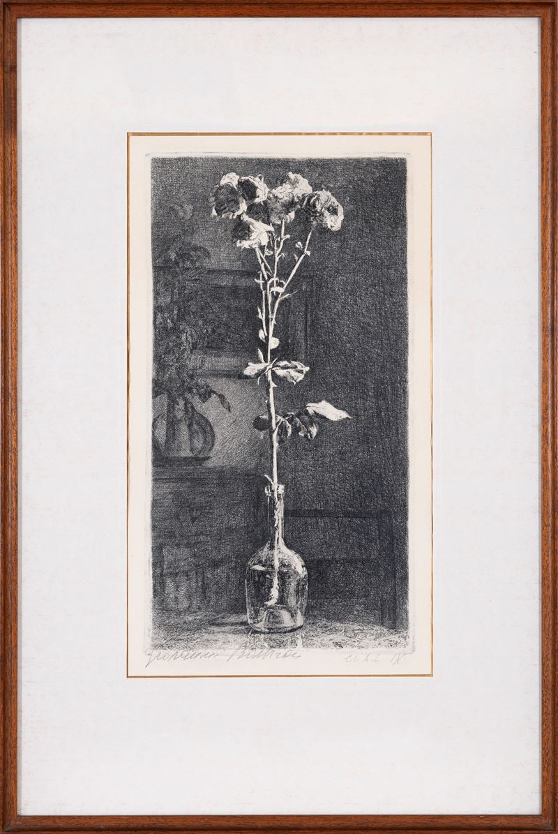 Rose secche nel vaso