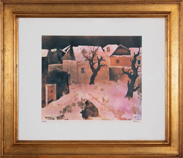 ANZIL : Homes  - silk-screen printing e.g. 39/60 - Auction Asta a tempo di multipli d'Autore - Fidesarte - Casa d'aste