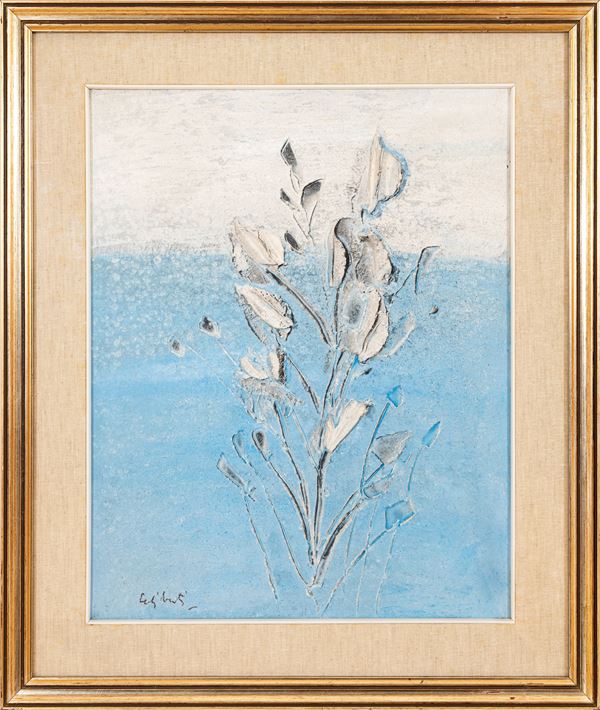 GIORGIO CELIBERTI : Flowers  - fresco on canvas - Auction MODERN AND CONTEMPORARY ART AUCTION - Fidesarte - Casa d'aste